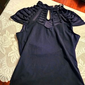 Shein Size Large Top Blouse Black Strappy